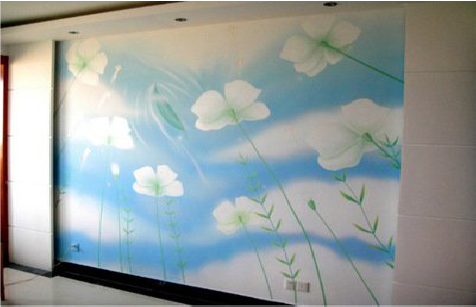  泗阳画墙绘怎么画好白云的蓬松感？