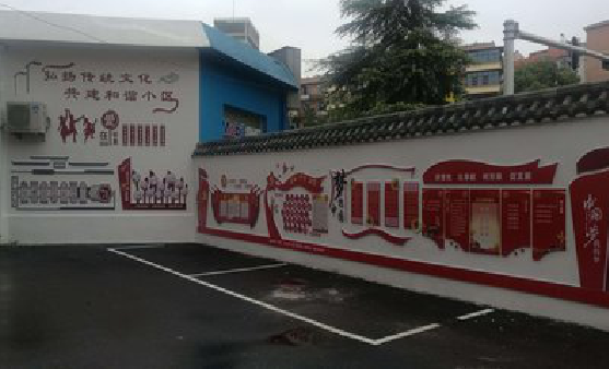  泗阳社区文化墙的创意设计。