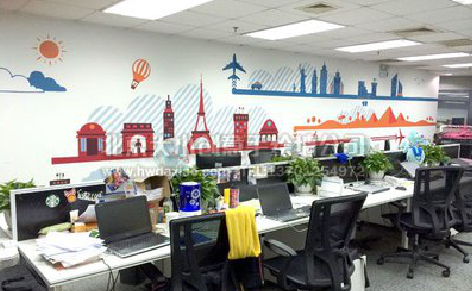 泗阳教你设计办公室墙绘的方法。