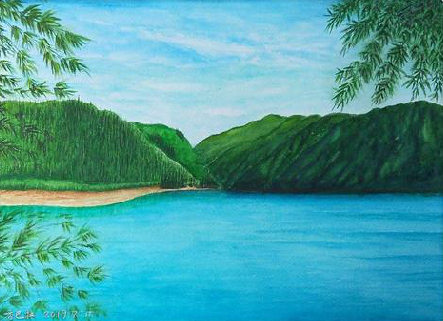  泗阳在墙绘中，如何绘画绿水青山？